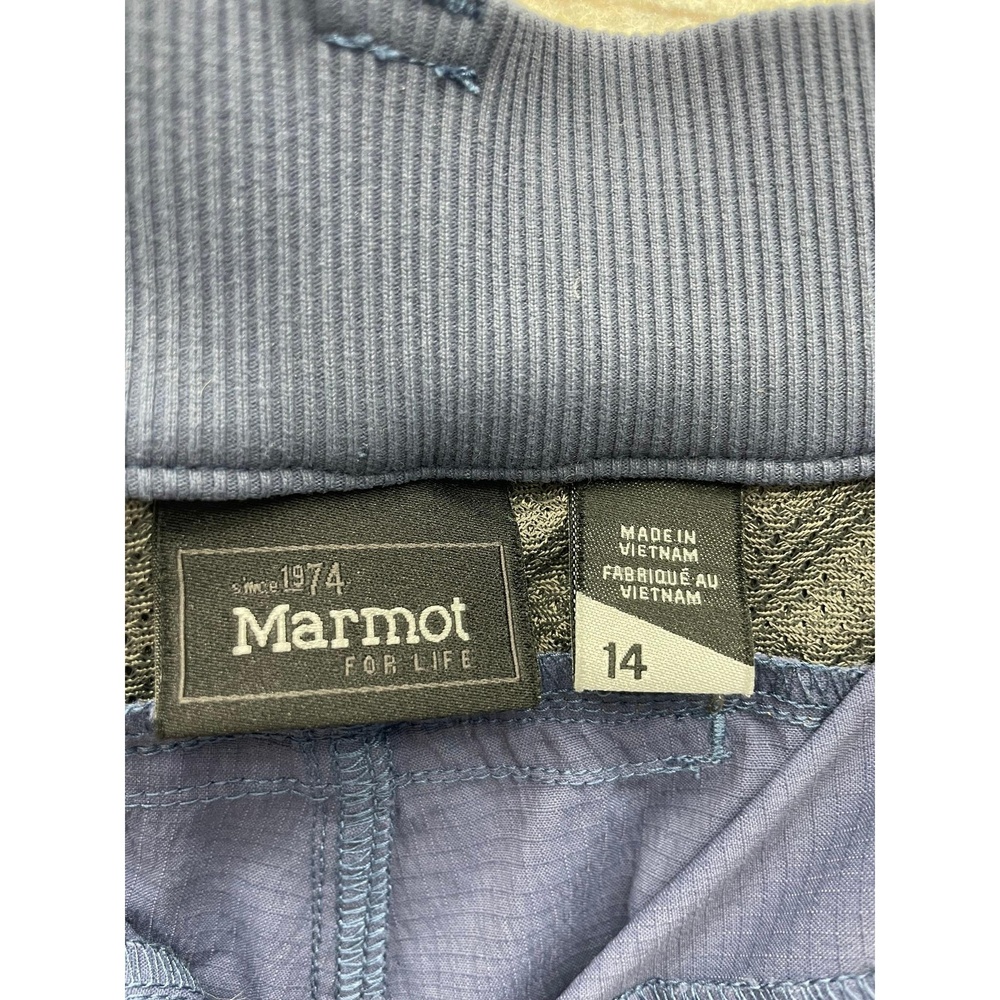 Marmot Womens Blue Lightweight Hiking Pants Snap Capri Length‎ Pocketed XXL 14 - Picture 11 of 14